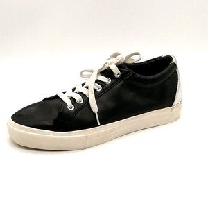 NY & Co‎ Womens Lace Up Sneaker Black Flat Heel Round Toe Cushioned Sz 10